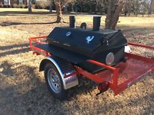 Bbq Pit Charcoal Wood Smoker Trailer Mounted Bbqcatering Fund Raiser