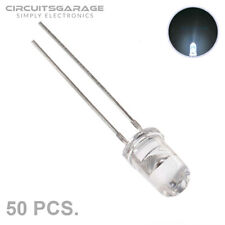 50 X 5mm Ultra Bright Water Clear White Led Light Emitting Diode Bulb Usa