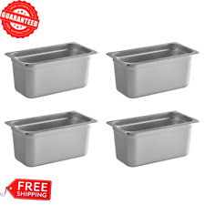 4 Pack 13 Size Stainless Steel Steam Prep Table Pan 12 34 X 7 X 6 Deep New