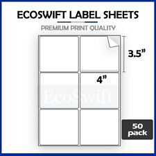 300 4 X 3 13 Laserink Address Shipping Self Adhesive Labels 6 Per Sheet