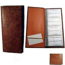 Genuine Leather 160 Cards Business Credit Card Holder Book Case Keeper Organizer