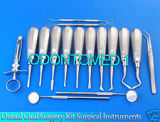 16 Dental Oral Surgery Kit Surgical Instruments Forceps Elevators