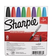 Sharpie Fine Point Markers Set Assorted Colors 8 Count