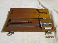 Brown And Sharpe Micrometer Wooden Box Set 0 To 6 Inch Range 359 10