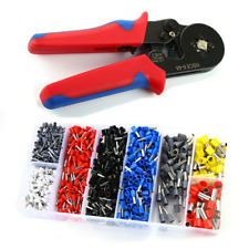 Ferrule Crimping Tool Crimp Plier Pin End Awg Connector Wire Cable Terminals Kit
