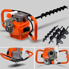 52cc71cc Auger Post Hole Gas Powered Earth Auger Digger Fence Ground Drill Kit