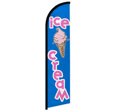Ice Cream Windless Swooper Advertising Feather Flag Concessions Flag Food Here