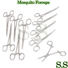 10 Pcs Mosquito Hemostat Locking Forceps 5 Curved Amp 5 Straight Surgical Dental