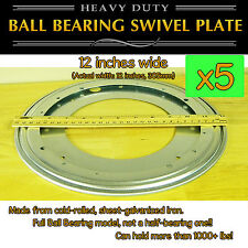 5 Pcs 12 Inch 305mm Full Ball Bearing Swivel Plate Lazy Susan Turntable