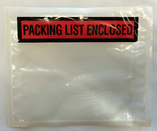 New Qty 75 X Packing List Enclosed Envelope Pouch Slip Invoice Receipt Red