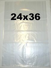20 Extra Large 24x36 Sturdy 2 Mil Clear Flat Plastic Merchandise Bags