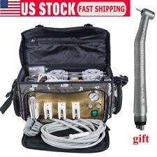 Portable Dental Unit With Air Compressor Suction System 3 Way Syringe With Gift