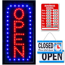 Vertical Led Neon Open Sign By Ultima Led Bundle For Business Includes 3 Signs