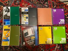 Lot Of 8 Spiral Bound Notebooks College Rule 5 Subject Mead 5 Star New