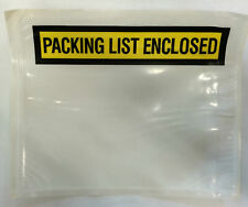New Qty 25 X Packing List Enclosed Envelope Pouch Slip Invoice Receipt Yellow