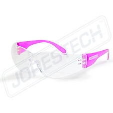 Jorestech Petite Womens Safety Glasses Pink Temple Clear Lens