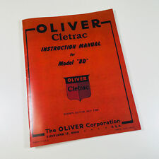 Oliver Cletrac Bd Crawler Tractor Instruction Manual Owners Operators