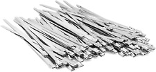 100pcs Metal Cable Zip Ties Heavy Duty 304 Stainless Steel Zip Ties 39 Inch