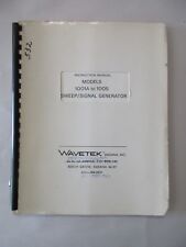 Wavetek Models 1001a To 1005 Sweepsignal Generator Instruction Service Manual
