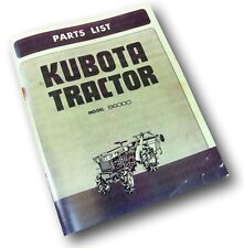 Kubota B6000 Tractor Parts Manual Catalog List Exploded Views Schematic Book