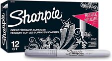 Sharpie Fine Point Metallic Silver Permanent Marker 1 One Pack 12 Markers Count