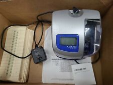 Time Punch Clock Time Clock Amano Tcx 45 With Power Cord Working With Key