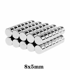 50pcs Strong Disc Round Cylinder Magnet 8x5mm Rare Earth Neodymium N50