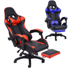 Ergonomic Executive Gaming Chair Reclining Swivel Office Chair Desk W Footrest