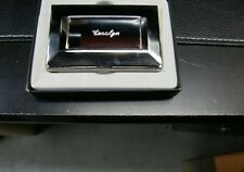 4486 Vintage Personalized Carolyn Silver Tone Business Card Holder W Orig Box
