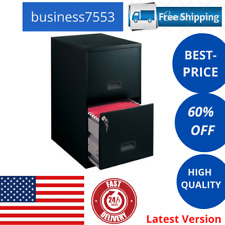 Filing Cabinet 2 Drawer Steel File Cabinet With Lock Black New