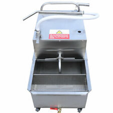 550w Durable Electric Deep Fryer Oil Filter Cart Commercial Restaurant 55l 110v