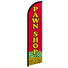 Pawn Shop Full Curve Windless Swooper Advertising Flag Pawn Jewelry Gold