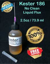 25oz Kester 186 Rma No Clean Liquid Flux Needle Tip Bottle For Soldering