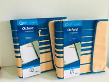 2x Oxford Snap Binders 475 Sheets 2 Round Ring Size A4 With 2 Pockets Zipper Nw