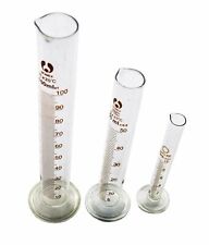 Scientific Glass Graduated Measuring Cylinder 10ml 25ml 50ml100ml 250ml 1000ml