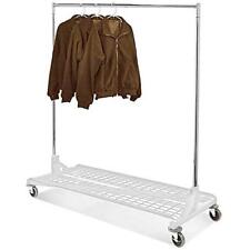 Only Hangers Commercial Grade Rolling Z Rack With Bottom Storage Shelf