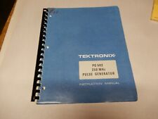 Tektronix Pg 502 250 Mhz Pulse Generator Original Manual