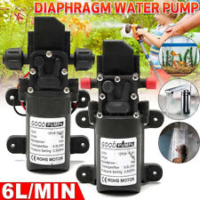 New Listing2x Dc12v 70w 6lmin Pro High Pressure Diaphragm Self Priming Water Pump 130 Psi