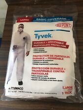 Du Pont L Tyvek Hazmat Laboratory Suit Zip Up Sealed Large 1 Basic Coverage
