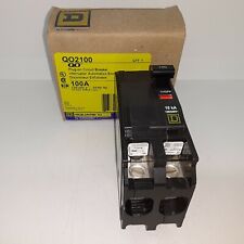 Square D Qo2100 2 Pole 100 Amp 120240v Plug In Circuit Breaker Yellow Face New