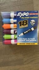 Expo Dry Erase Markers Withchisel Tip Multiple Colors Low Odor 18 Ct Pack