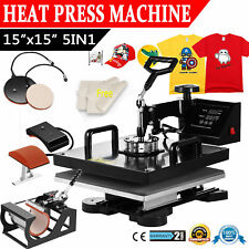 15x15 5 In 1 T Shirt Heat Press Machine Transfer Sublimation Mug Hat Plate