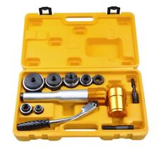 6 Dies 6 Ton Hydraulic Knockout Punch Driver Kit Hand Pump Hole Tool 11 Gauge