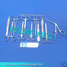 33 Pcs Minor Surgery Suture Surgical Veterinary Set Kit Instruments Force Ds 789