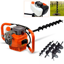 72cc Post Hole Digger Gas Powered Earth Auger Borer Fence Drill With4amp6amp8 Bits