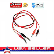New 3ft Alligator Probe Test Lead Clip To Banana Plug Probe Cable For Multimeter