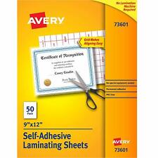Avery Self Adhesive Laminating Sheets 9 X 12 Permanent Adhesive 50 Sheet