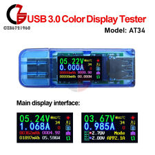 At34 Usb 30 Voltage Current Battery Capacity Meter Tester Voltmeter Ammeter
