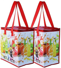 Earthwise Insulated Reusable Grocery Bag Shopping Tote With Zipper Top Fruit
