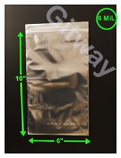6 X 10 Heavy Duty 6 Mil Resealable Zip Top Lock 6x10 6 Ml Clear Plastic Bags